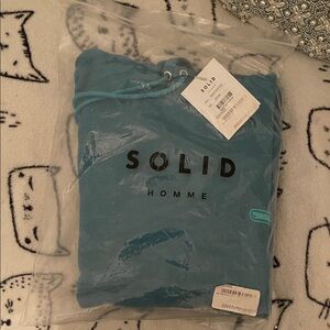 Solid Teal Pullover Hoodie